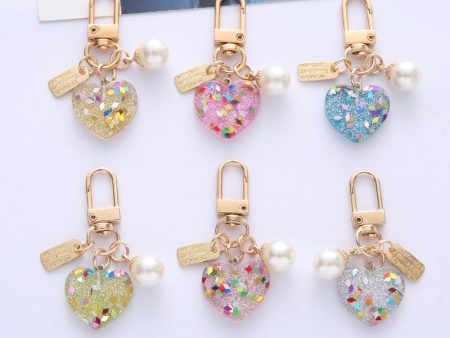 Wholesale Acrylic Pearl Love Keychain Online now