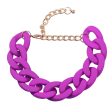 Wholesale Chain Pure Color Hard Resin Bracelet Online Hot Sale