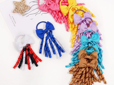 Wholesale Bowknot Tassel Coil Thread Strip Hair Scrunchies For Discount