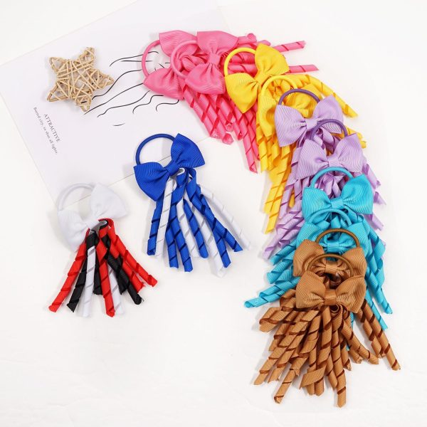 Wholesale Bowknot Tassel Coil Thread Strip Hair Scrunchies For Discount