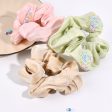 Wholesale Embroidered Bow Knot Fabric Hair Tie Headband Combination Set For Sale