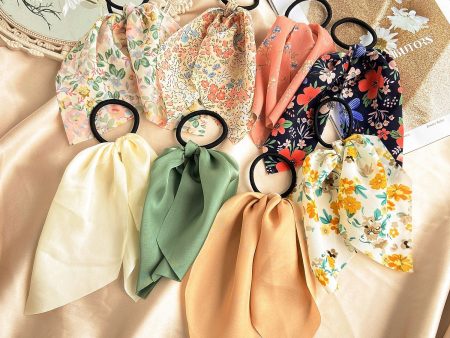 Wholesale Vintage Small Floral Cloth Hair Scrunchies on Sale