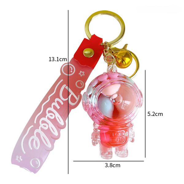 Wholesale Acrylic Astronaut Liquid Quicksand Key Chain For Sale