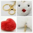 Wholesale Alloy Cute Love Fur Ball Key Chain Hot on Sale