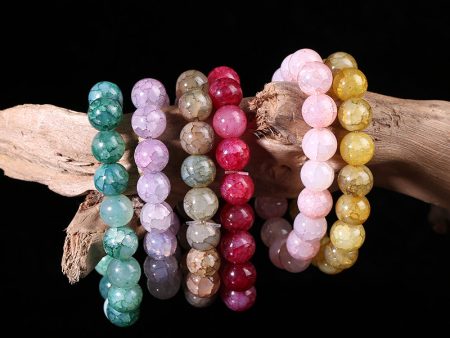 Wholesale Blossom Crystal Crackle Glass Bracelet Hot on Sale