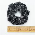 Wholesale Fabric Black and White Large Intestine Scrunchie For Sale