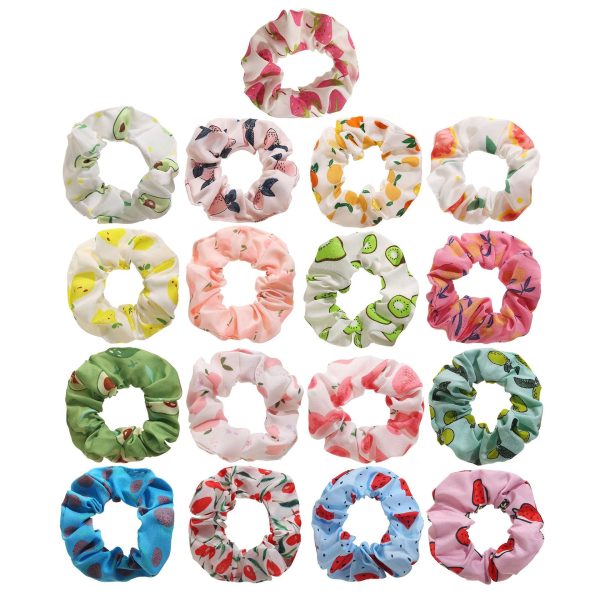 Wholesale Fruit Pattern Fabric Hair Scrunchies Hot on Sale