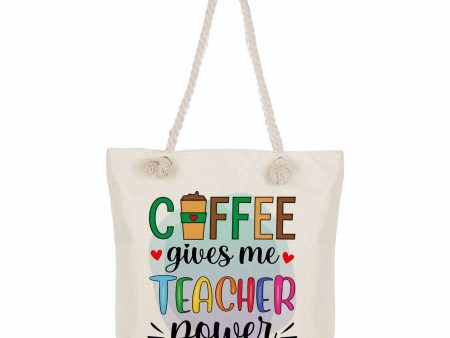 Wholesale Canvas Teacher s Day Print Tote Bag For Discount