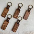 Wholesale 3pcs pack Western Cowboy Mother s Day Wood Leather Pendant Keychain Hot on Sale