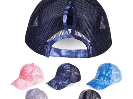 Wholesale Acid Wash Ponytail Baseball Cap Cheap