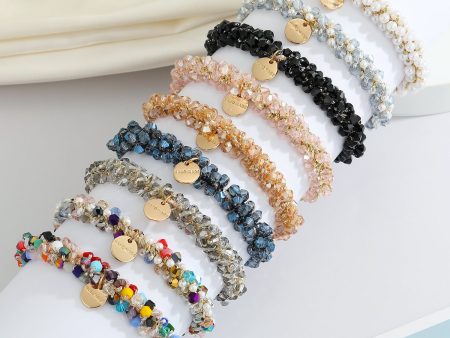 Wholesale Resin Polychrome Crystal Pearl Hair Rings Online Sale