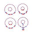 Wholesale 10PCS Independence Day Kids Wooden Beads Bracelet Necklace Set For Discount