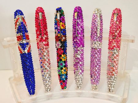 Wholesale Metal Rotating Bling Ball Pen Hot on Sale