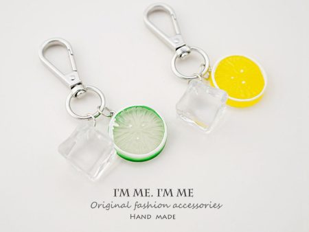 Wholesale Acrylic Lemon Ice Cube Keychain Online now