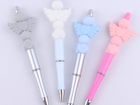 Wholesale Beadable Pens Handmade Angel Silicone Beaded Ballpoint Pen Online now