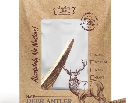 33% OFF: Absolute Bites Half Deer Antler Dental Dog Chew Cheap