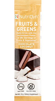 NutriDyn Fruits & Green TO-GO, Chocolate Coconut Discount